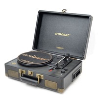 mbeat MB-TR166BLK Uptown Retro Turntable & Cassette Player w/Bluetooth Speaker