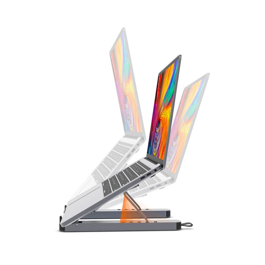 Mbeat Stage P5 Portable Laptop Stand with USB-C Docking Station - Space Grey