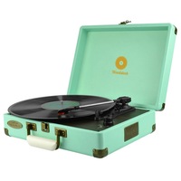 mbeat Woodstock Retro Turntable 3 Speed Vinyl Record Player/Speaker/RCA Out