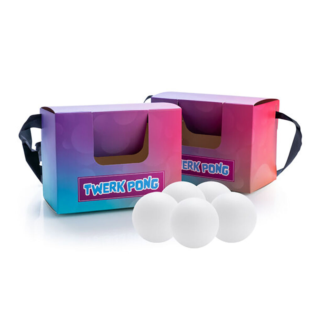 Twerk Pong Challenge – Jeu De Fête Actif Avec Ceinture Et Boîtes à Balles – Pour Familles, Adultes Et Enfants – Activité Hilarante En Intérieur/extérieur