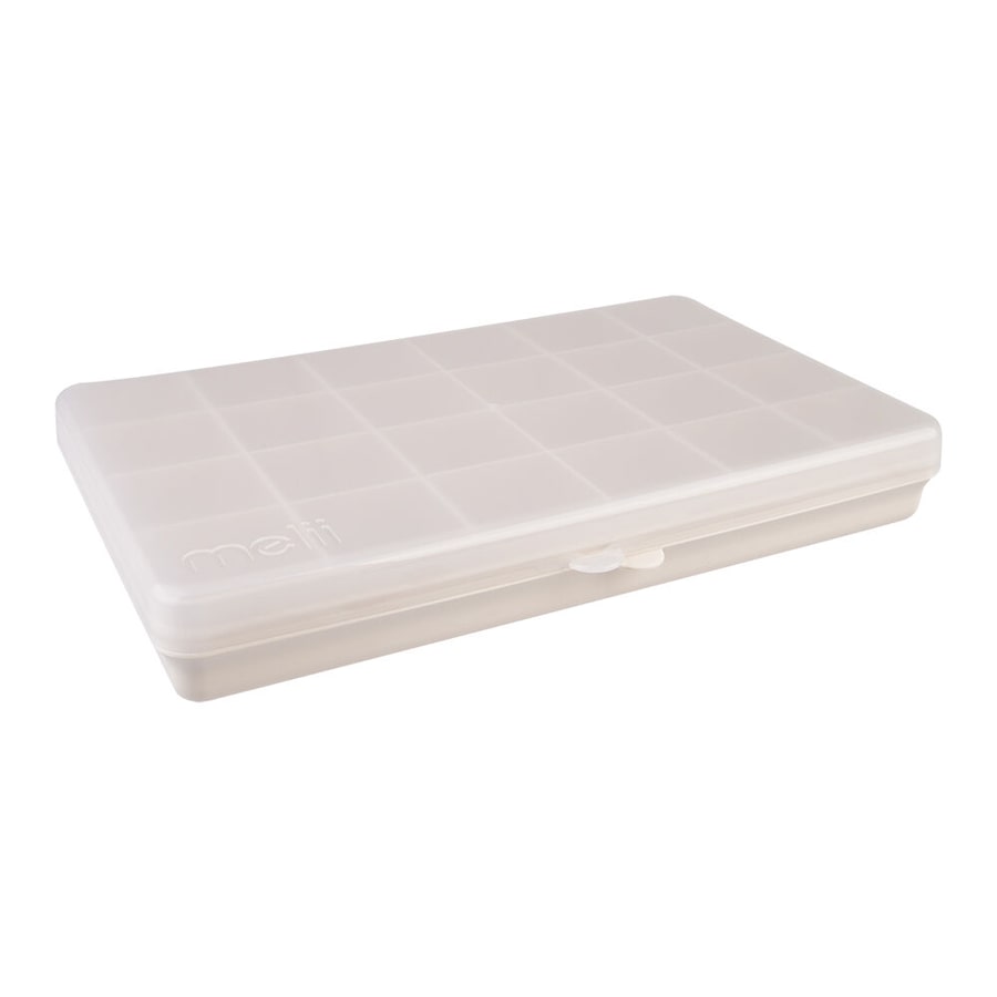 Melii Luxe Snackle Box Food Container w/ 24 Compartments XL Ivory 3y+