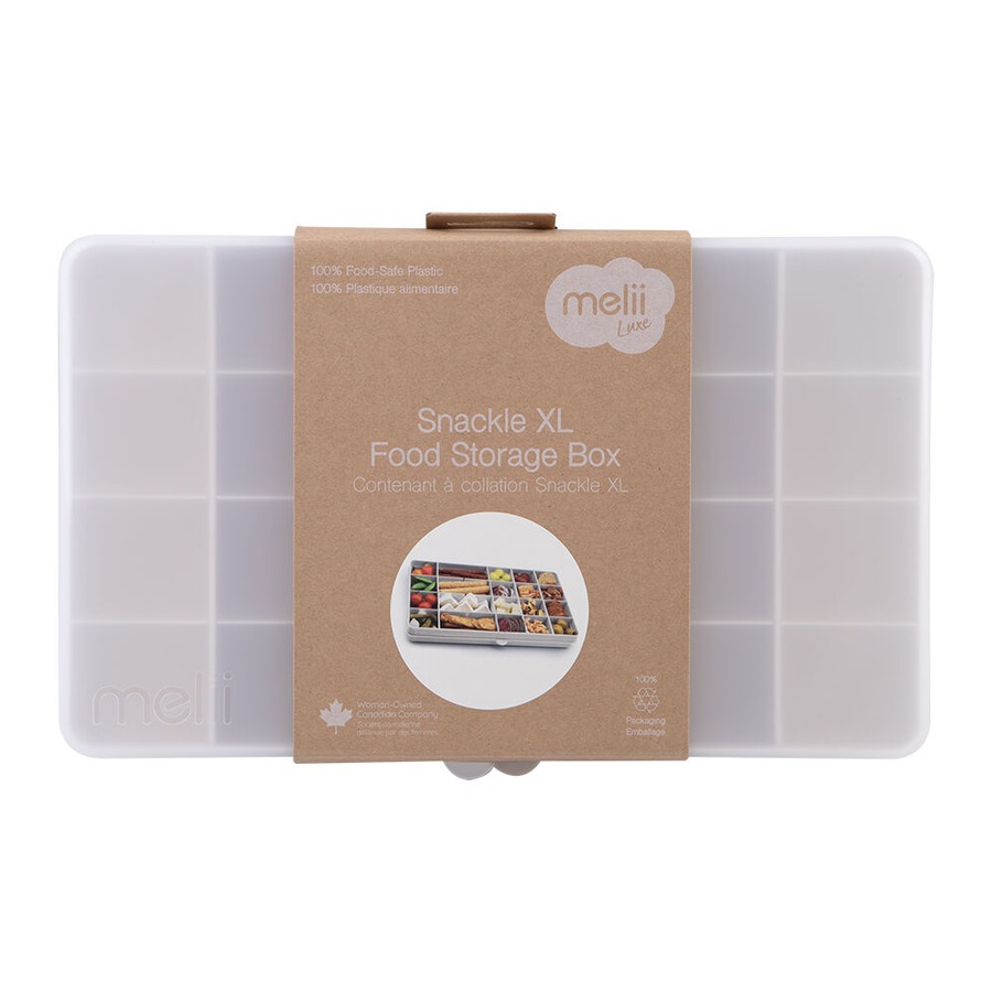 Melii Luxe Snackle Box Food Container w/ 24 Compartments XL Ivory 3y+