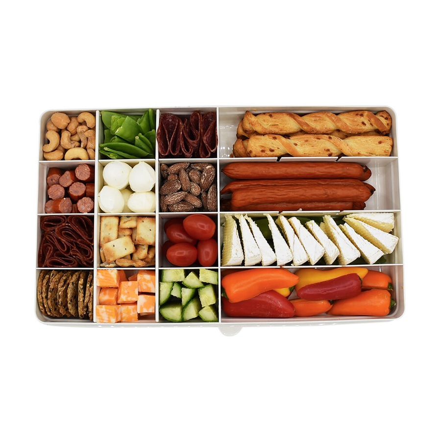 Melii Luxe Snackle Box Food Container w/ 24 Compartments XL Ivory 3y+