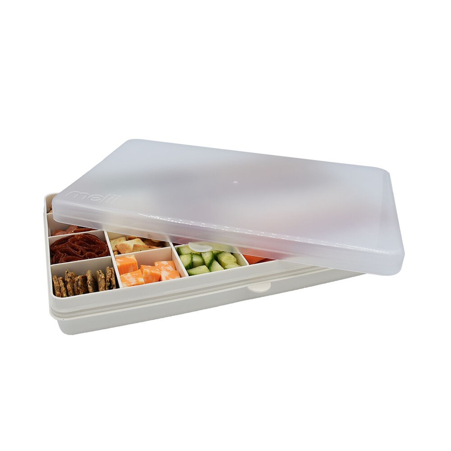 Melii Luxe Snackle Box Food Container w/ 24 Compartments XL Ivory 3y+