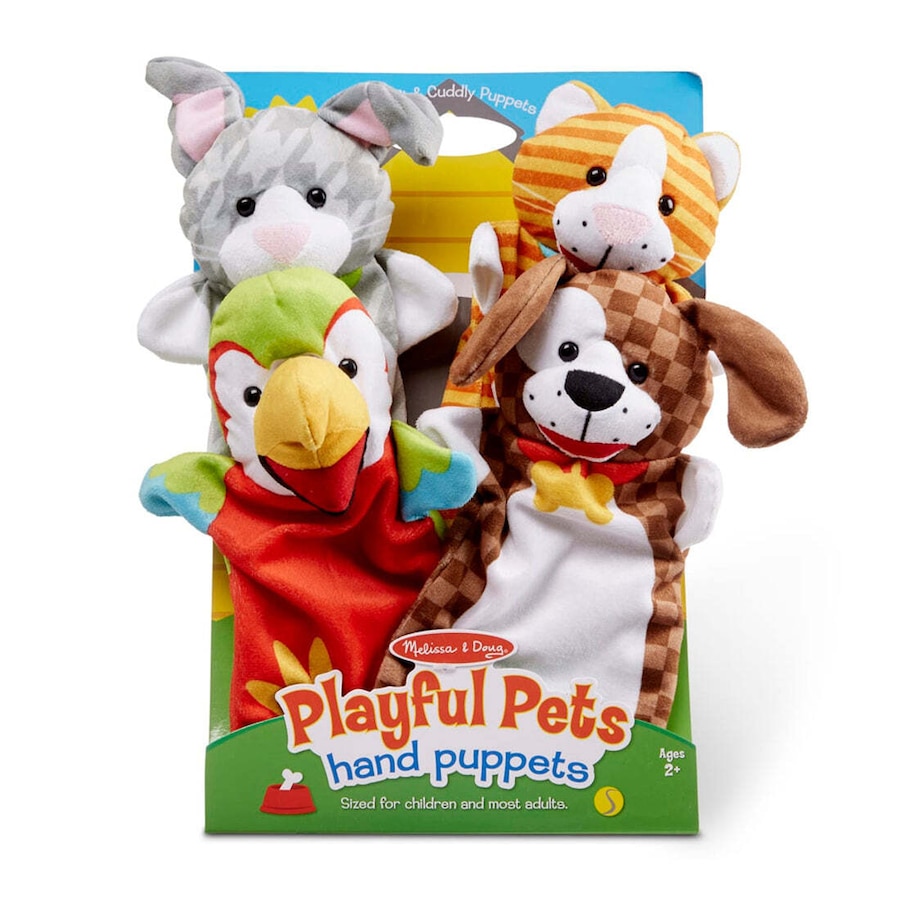 Melissa & Doug Hand Puppets Playful Pets Kids/Childrens Interactive Toy 2+