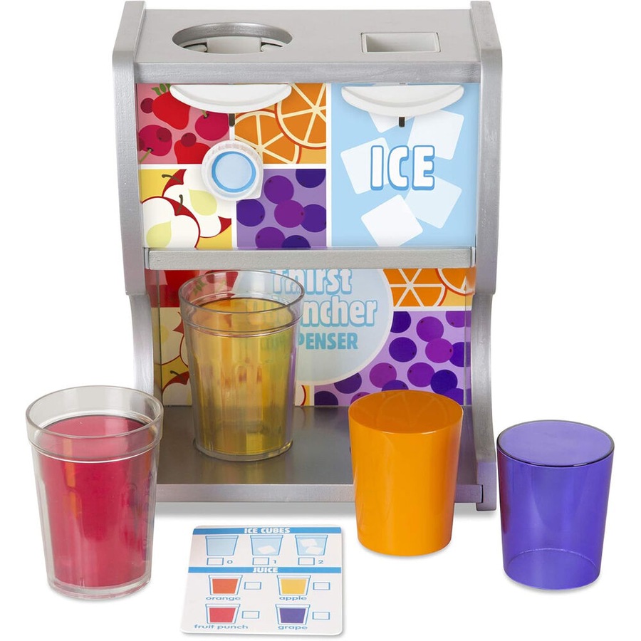 Melissa & Doug Thirst Quencher Dispenser Kids Pretend Kitchen Play Set 3y+