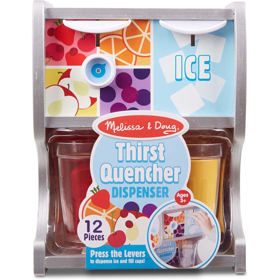 Melissa & Doug Thirst Quencher Dispenser Kids Pretend Kitchen Play Set 3y+