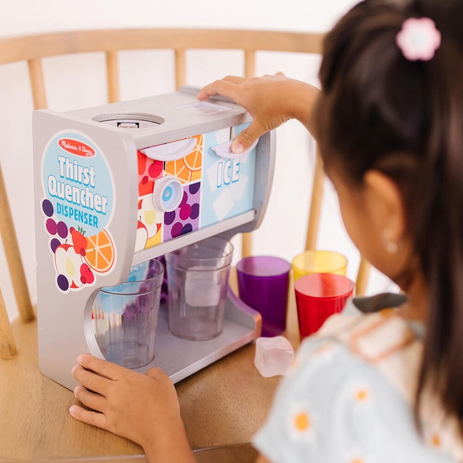 Melissa & Doug Thirst Quencher Dispenser Kids Pretend Kitchen Play Set 3y+