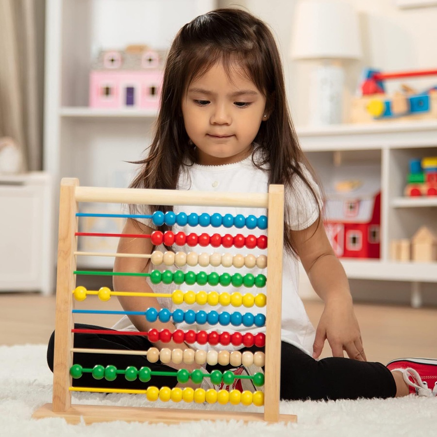 Melissa & Doug Wooden Abacus Kids/Childrens Interactive Pretend Play Toy 3+