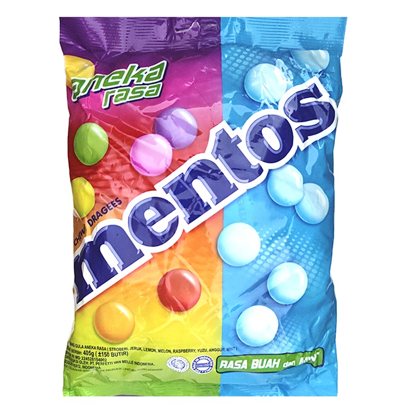 Buy Mentos 405g Mint & Fruity Party Confectionery Candy Mixed Candies ...