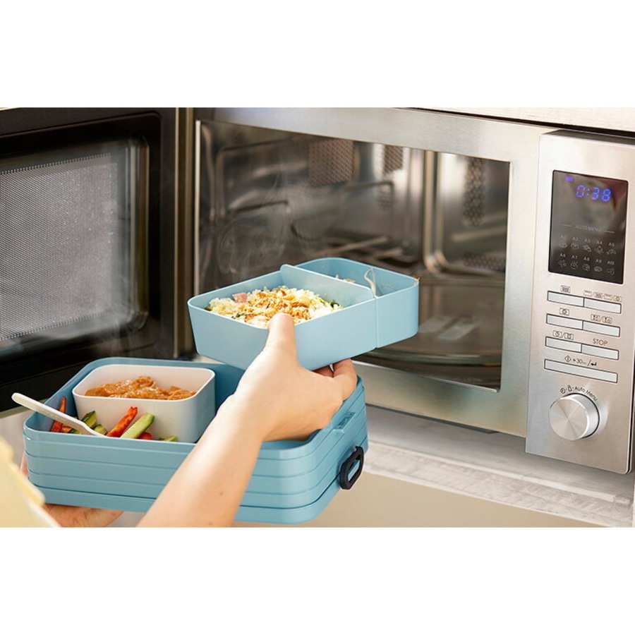 Mepal Bento Lunchbox Food Storage w/Fork Take A Break Large 1.5L Nordic Black