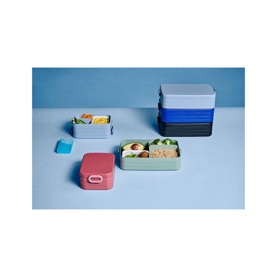 Mepal Bento Lunchbox Food Storage w/ Fork Take A Break Midi 900ml Nordic Blue