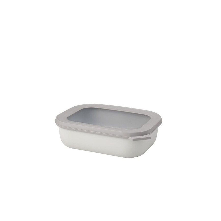 Mepal Multi Cirqula Food Bowl Container w/ Lid Rectangle 1L/34oz Nordic White