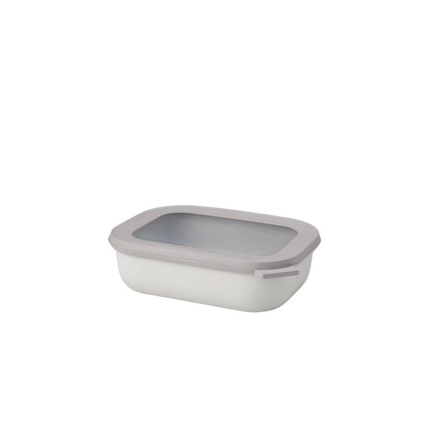 Mepal Multi Cirqula Food Bowl Container w/ Lid Rectangle 1L/34oz Nordic White