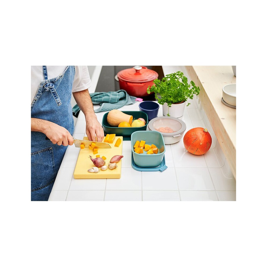 Mepal Multi Cirqula Food Bowl Container w/ Lid Rectangle 1L/34oz Nordic White