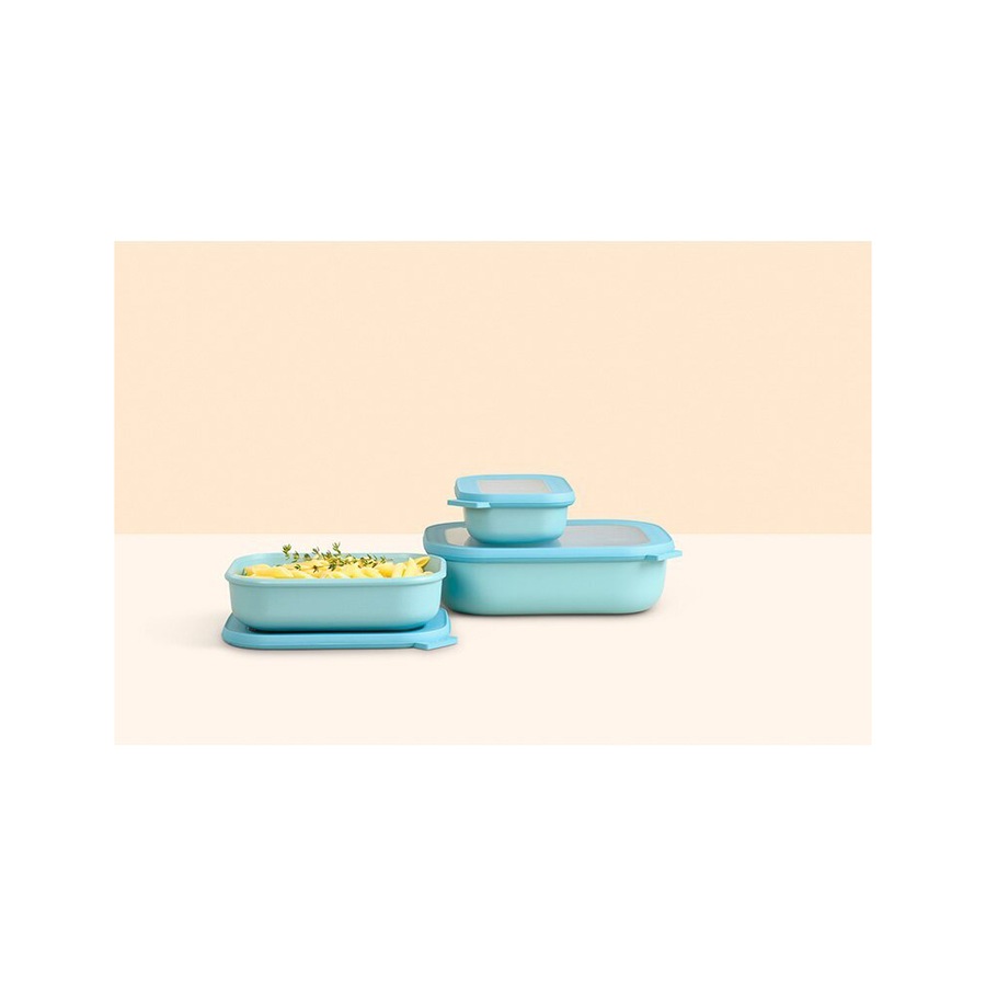 Mepal Multi Cirqula Food Bowl Container w/ Lid Rectangle 1L/34oz Nordic White