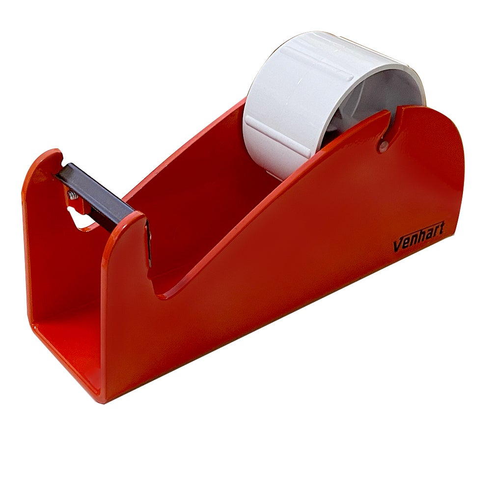 Metal Heavy Duty 50mm Packing Sticky Tape Dispenser Holder/Desktop/Bench Top Red