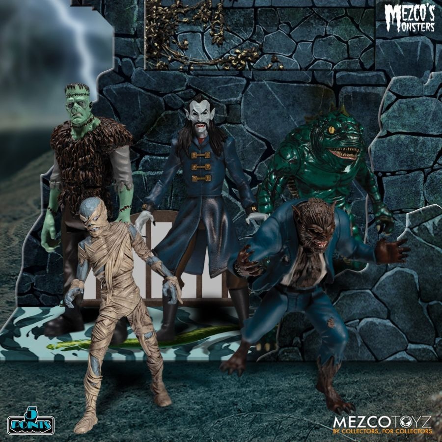 Mezco's Monsters Tower Of Fear Display Figure w/ Deluxe Box Set