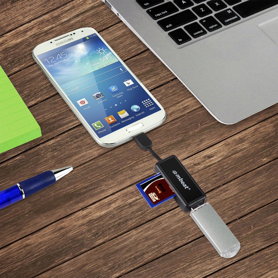 Micro USB Card Reader and Hub for Android Smartphones/Tablet Samsung/Sony/HTC