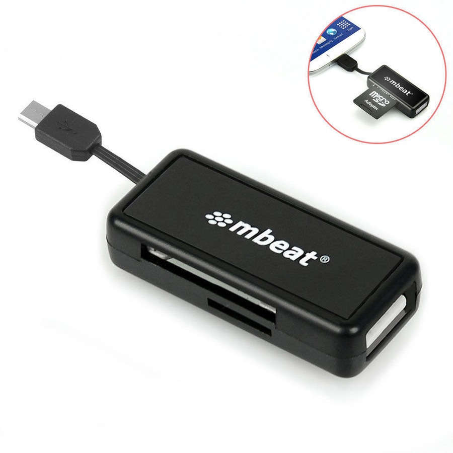 Micro USB Card Reader and Hub for Android Smartphones/Tablet Samsung/Sony/HTC