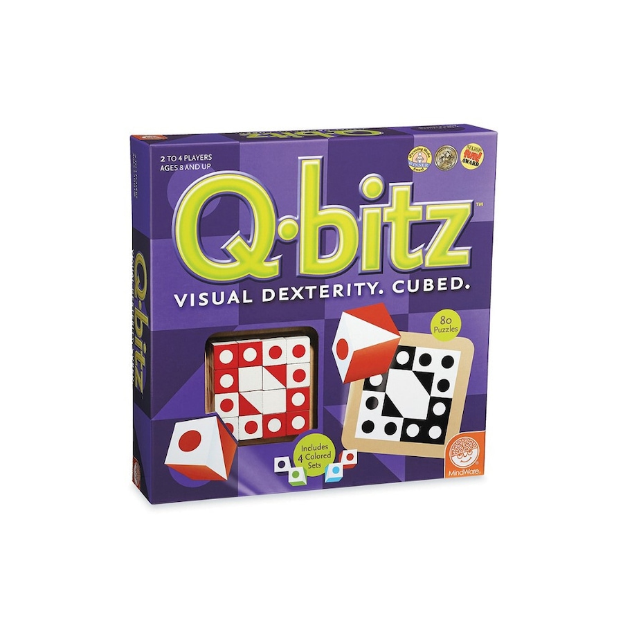 MindWare Q-Bitz Kids/Family Tabletop Board Puzzle Educational Friendly Game 8y+