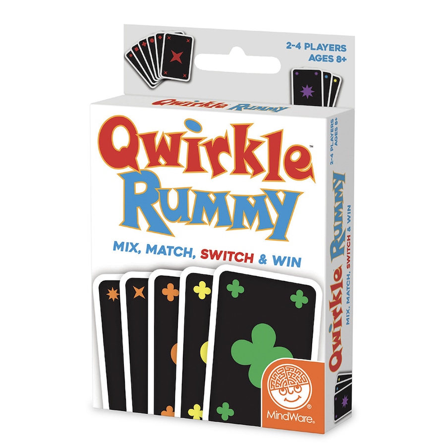 Mindware Qwirkle Rummy Family/Children's Card Match Puzzle/Strategy Game 8y+