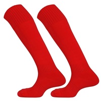 Mitre Mercury Plain Football/Soccer Sports Boy Socks Euro 30-35 UK 12-2 Scarlet