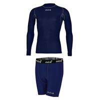 Mitre Neutron Base Layer Compression Sports Shorts/Top Kids Size MY 8-10y Navy