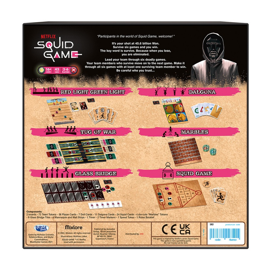 Mixlore Netflix Squid Game Survival Strategy Complete Board Game Adult 16y+
