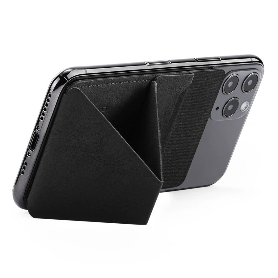 Moft X Universal/Portable Phone Stand w/ Cards RFID Protection Holder Black