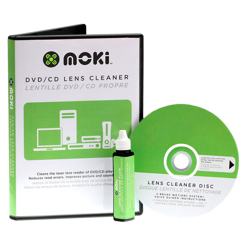 Moki DVD/CD/Laptop/Game Console Lens Head Cleaner Kit with Brush Disc/Fluid