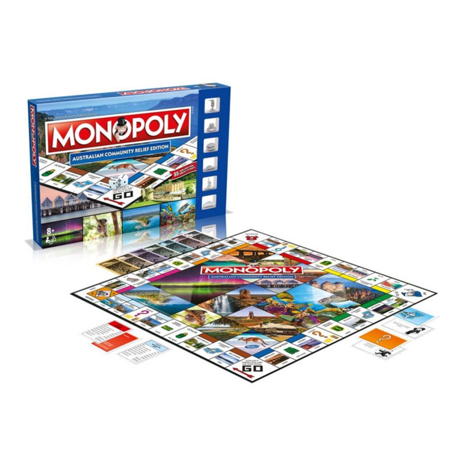 Monopoly Board Game Australian Community Relief Edition Family/Kids Play Toy 8y+