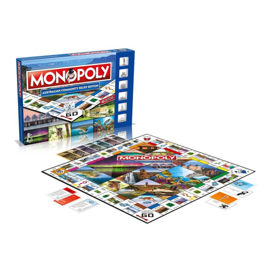 Monopoly Board Game Australian Community Relief Edition Family/Kids Play Toy 8y+