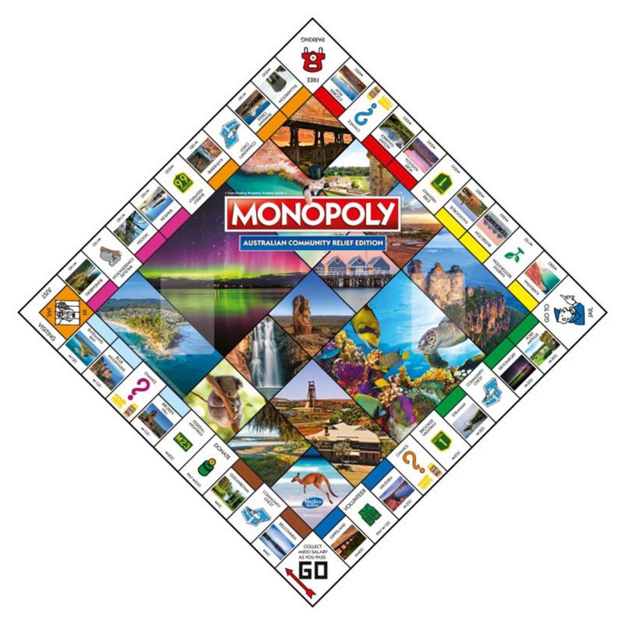 Monopoly Board Game Australian Community Relief Edition Family/Kids Play Toy 8y+
