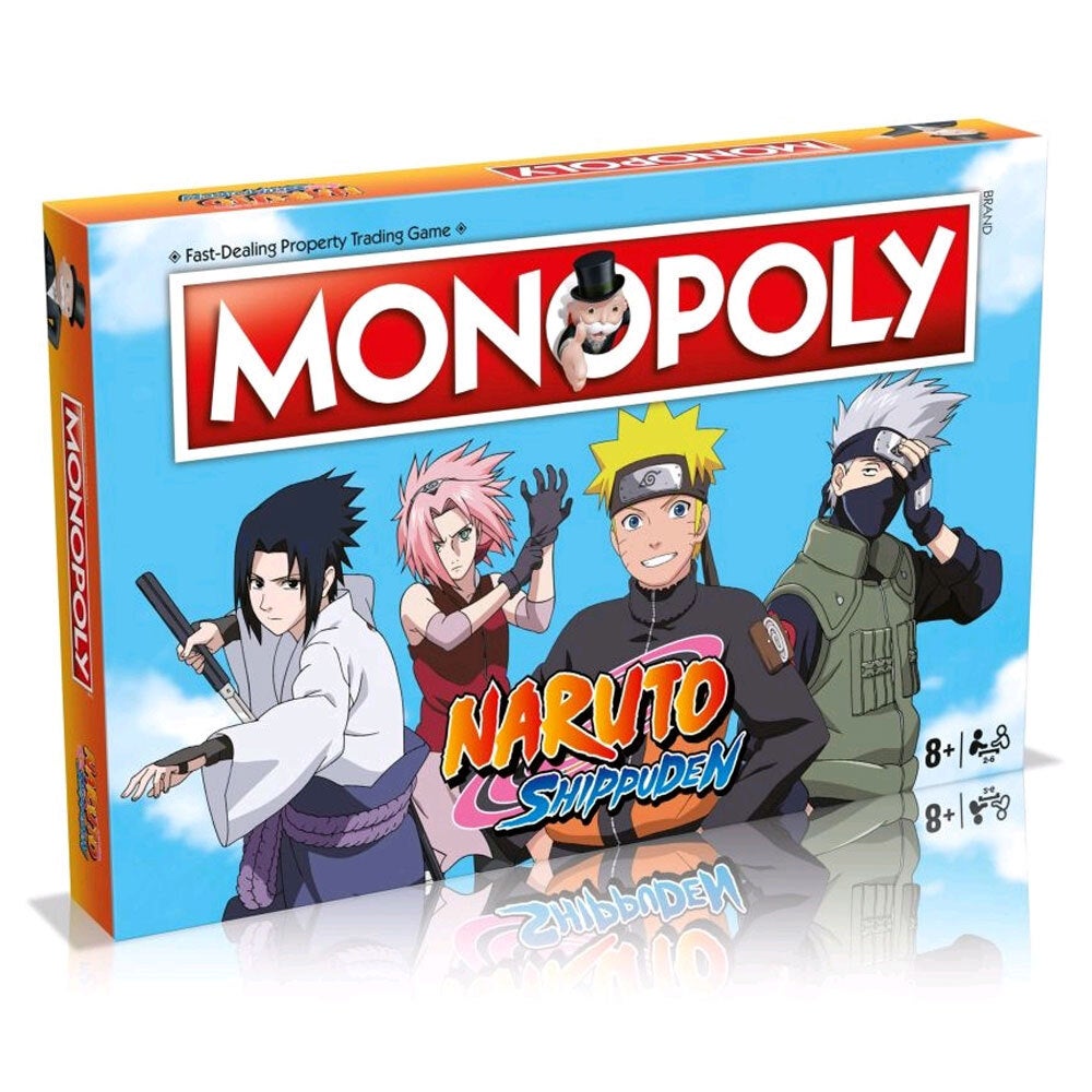 Monopoly Board Game Naruto Shippuden Kids/Children 8y+ Toy w/ Collectable Tokens