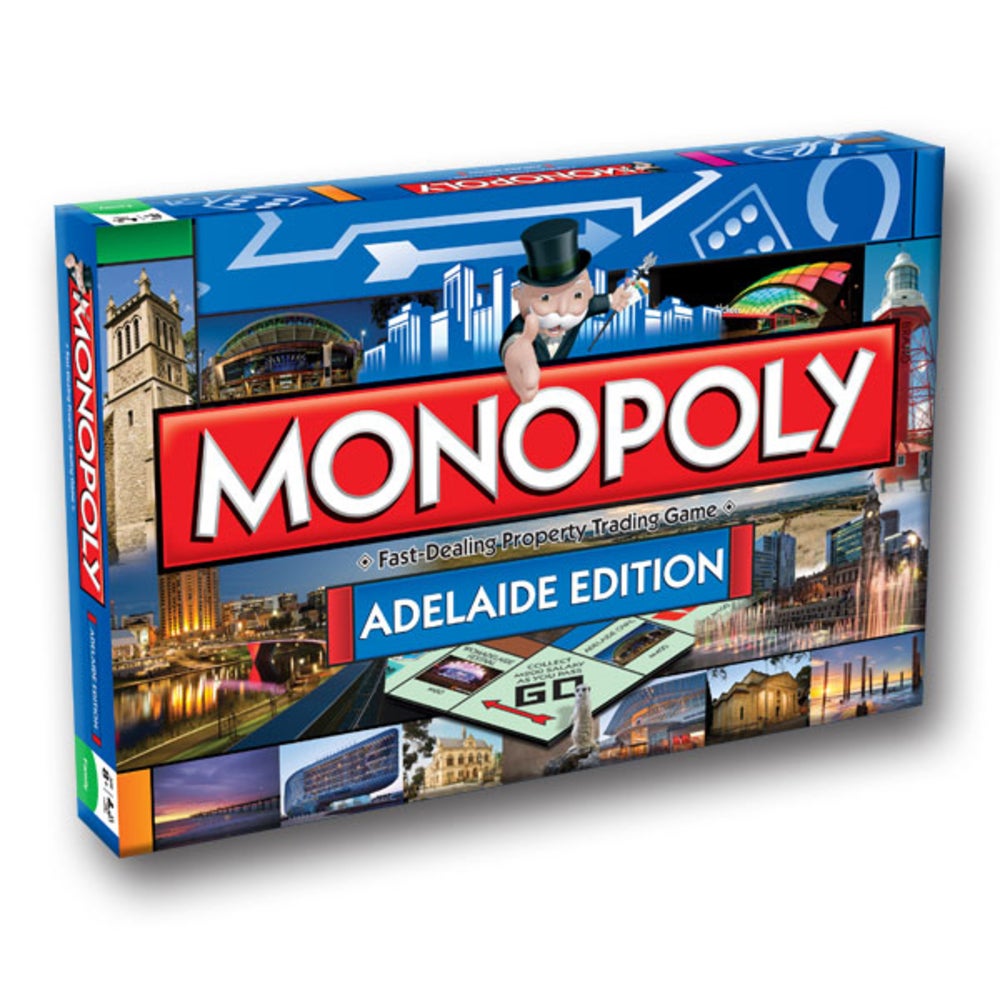Monopoly Kids/Family Australian Adelaide Edition Property Trading Board Game 8y+