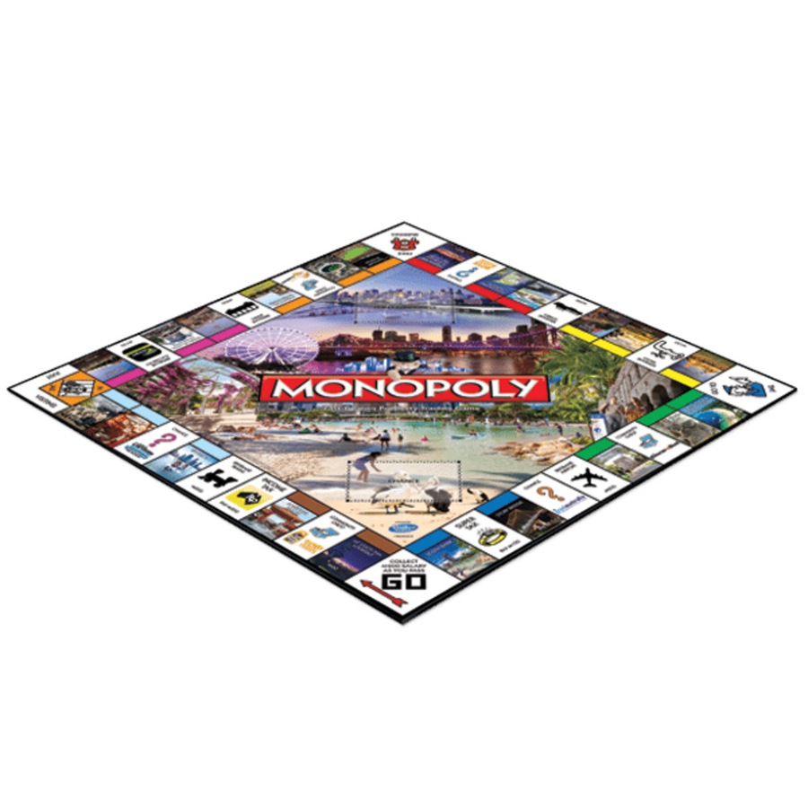 Monopoly Kids/Family Australian Brisbane Edition Property Trading Board Game 8y+