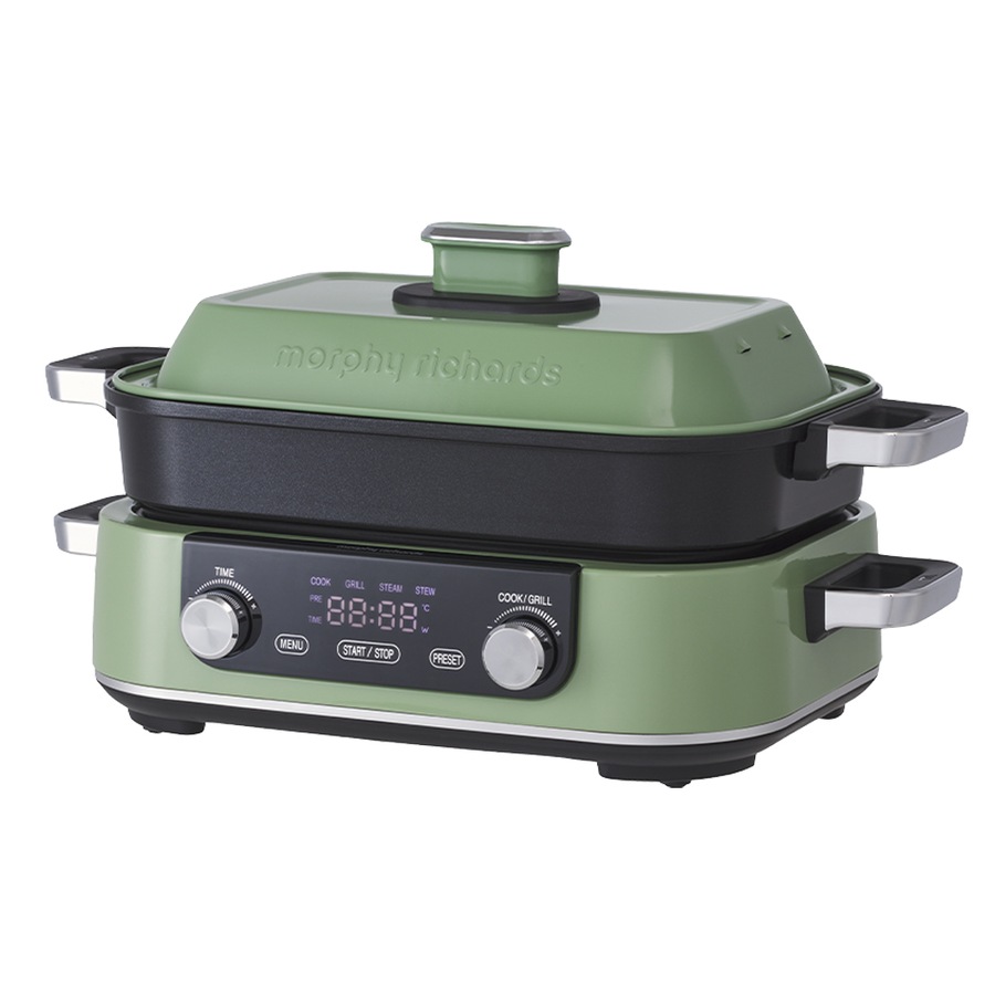 Morphy Richards 1600W Digital N-Stick Multifunction Electric Cooker Pot/Pan GRN