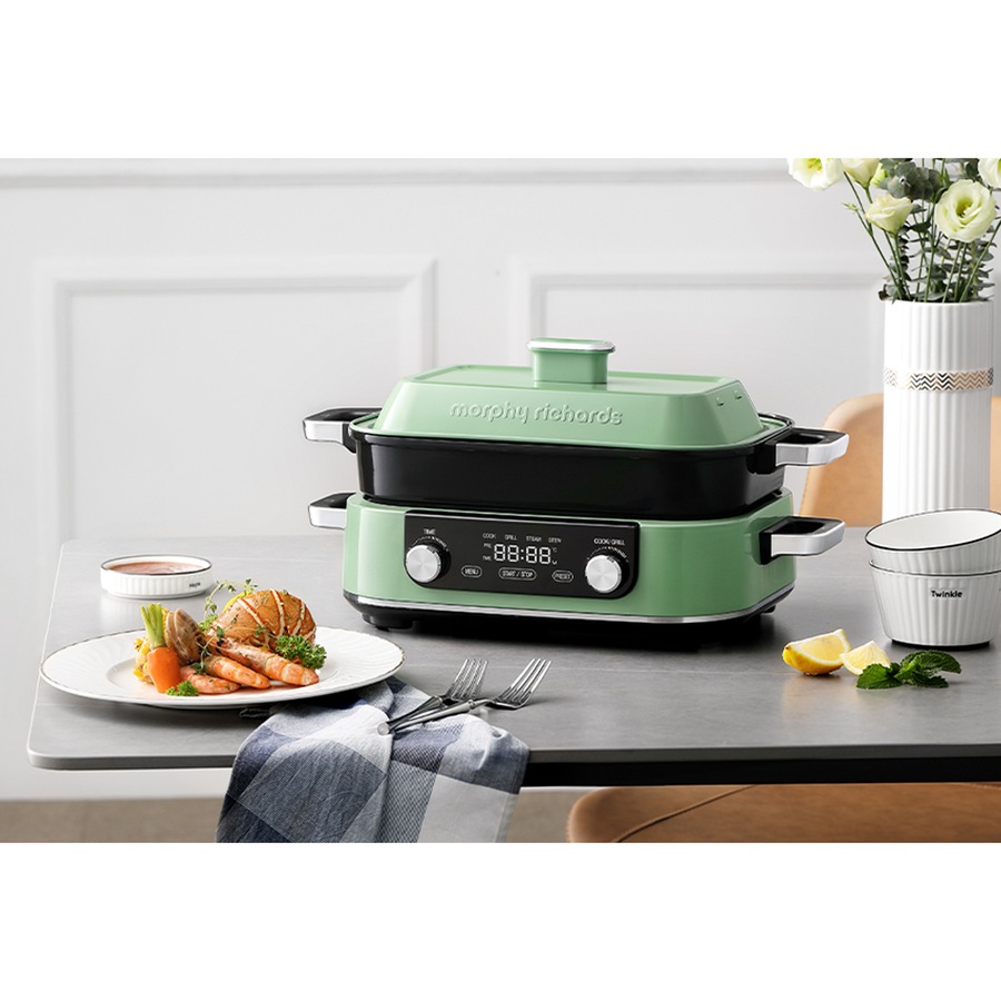 Morphy Richards 1600W Digital N-Stick Multifunction Electric Cooker Pot/Pan GRN