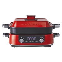 Morphy Richards 1600W Digital N-Stick Multifunction Electric Cooker Pot/Pan Red