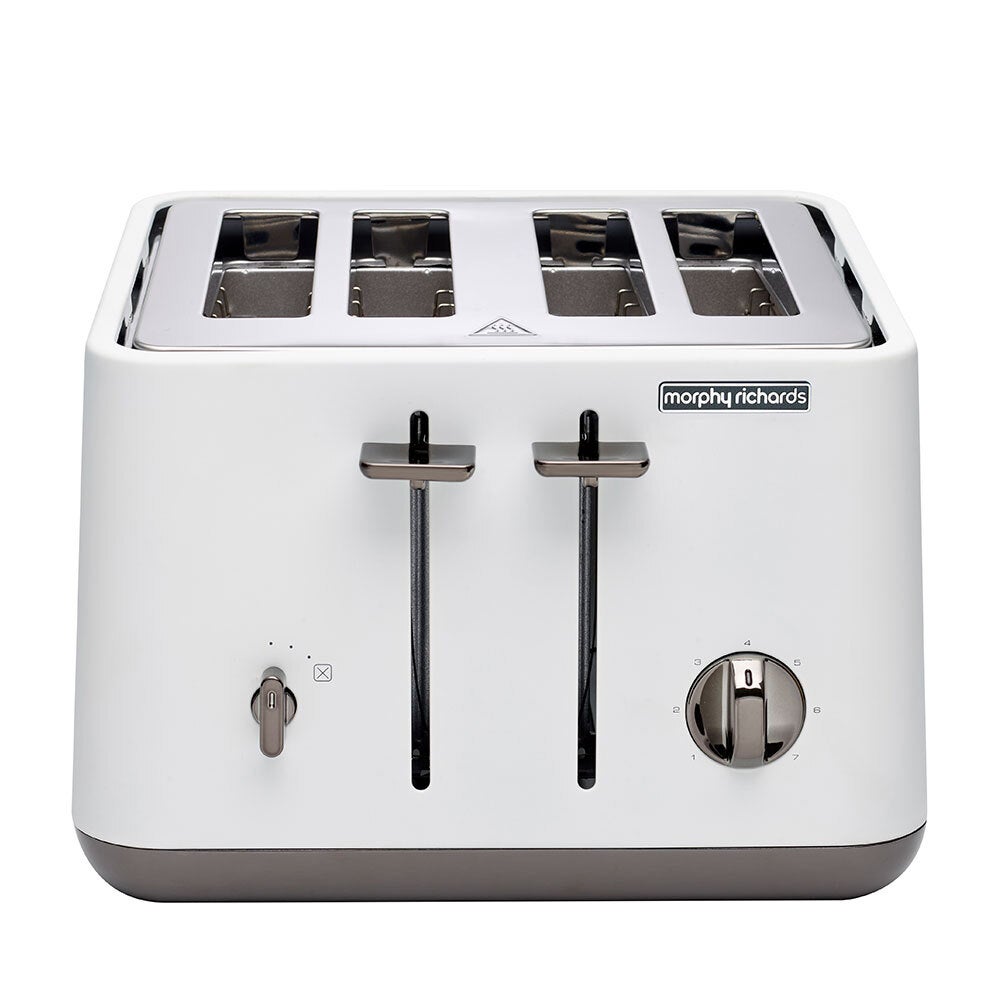Kambrook 1450W Perfect Fit Extra Lift Wide/Long Slot Plastic 4 Slice Toaster WHT 