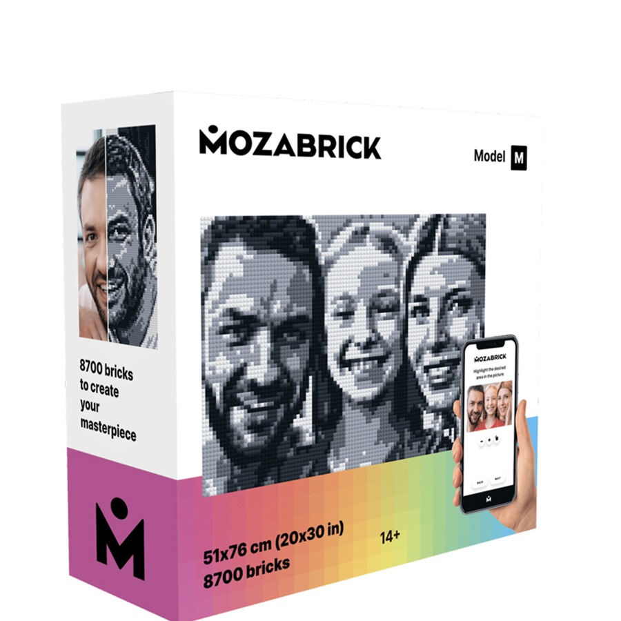 Mozabrick 51x76cm Model M Brick Mosaic Art/Craft Building Photo Construction Set