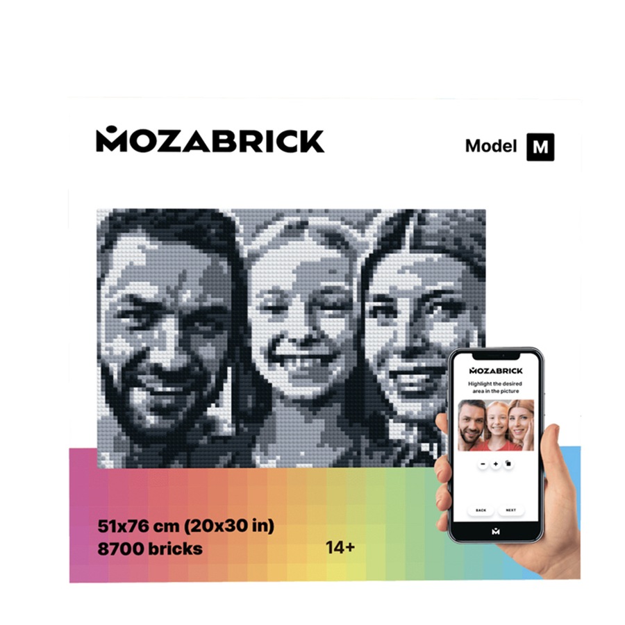 Mozabrick 51x76cm Model M Brick Mosaic Art/Craft Building Photo Construction Set