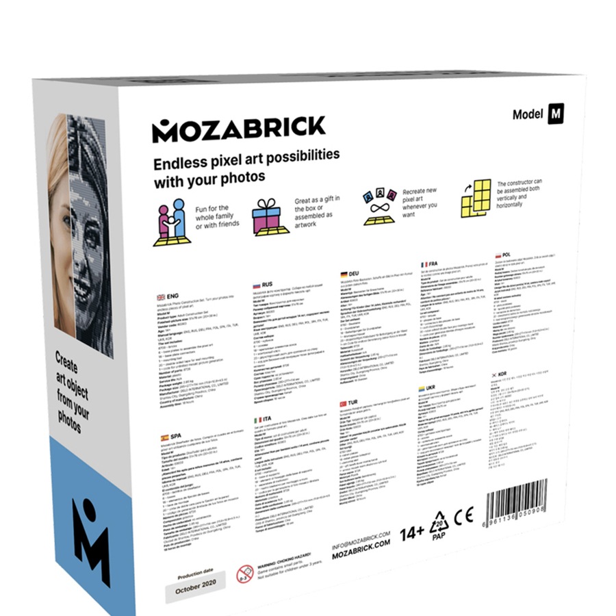 Mozabrick 51x76cm Model M Brick Mosaic Art/Craft Building Photo Construction Set