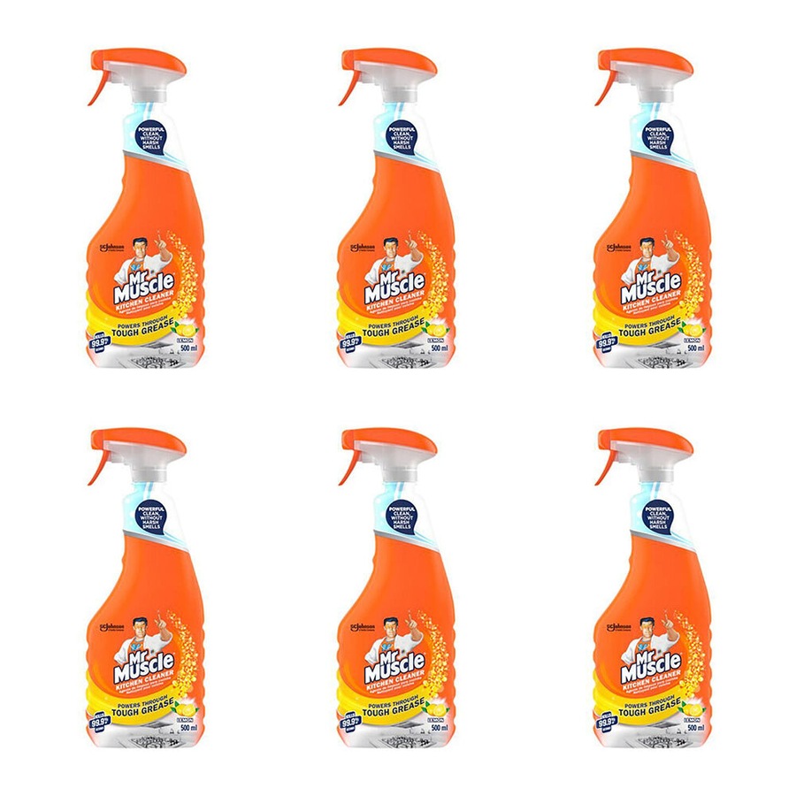 Mr. Muscle Liquid Spray Kitchen Cleaner Disinfectant Grease Remover 500ml Lemon