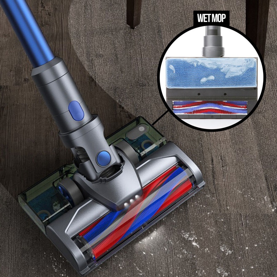My Genie H20 Pro Wet Mop 2in1 Cordless Stick Vacuum Cleaner 105x4.4cm Blue