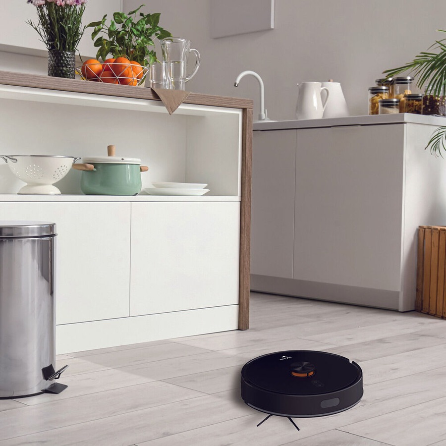 My Genie IQ1000 Self Empty Robotic Vacuum Cleaner w/ Tower Lidar 33.5cm Black
