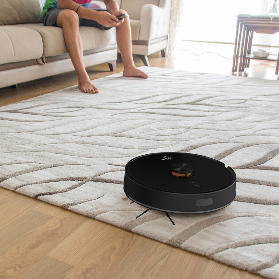 My Genie IQ1000 Self Empty Robotic Vacuum Cleaner w/ Tower Lidar 33.5cm Black