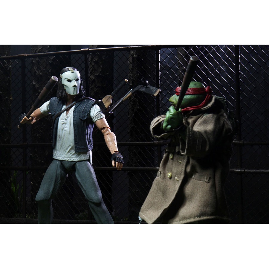 Neca TMNT Disguise 2 Casey Jones & Raphael 7'' Scale Action Figure Play Toy 14+