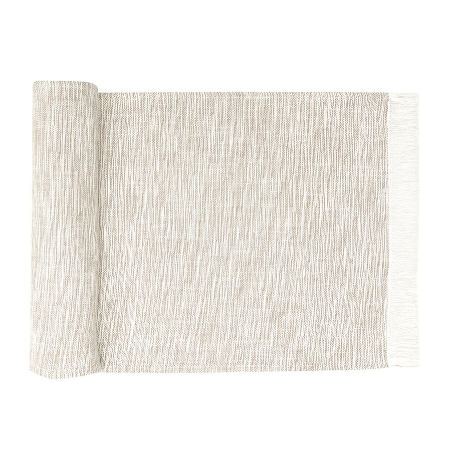 NF Home & Entertaining Essentials Cascade Table Runner 35x180cm Woven Taupe